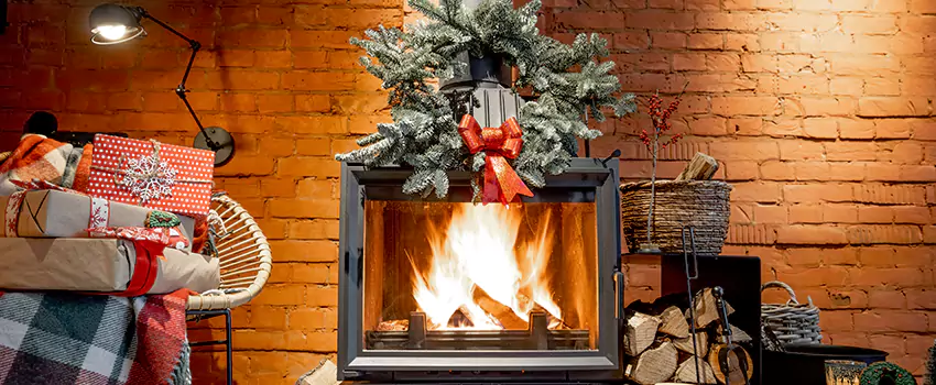 Travis Industries Linear Gas Fireplace Installation in Bay City, Texas